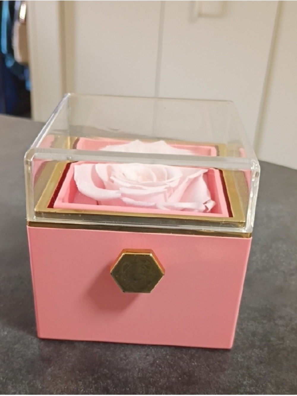 FabuLove rotating jewelry box with Necklace and “Eternal Rose” NIB